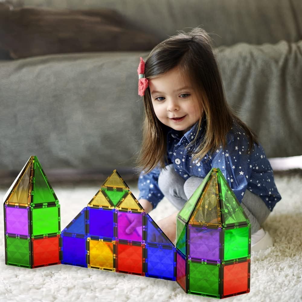 Desire Deluxe Magnetische Bausteine Montessori Spielzeug Geschenke für mädchen & Junge ab 3-7 Jahre