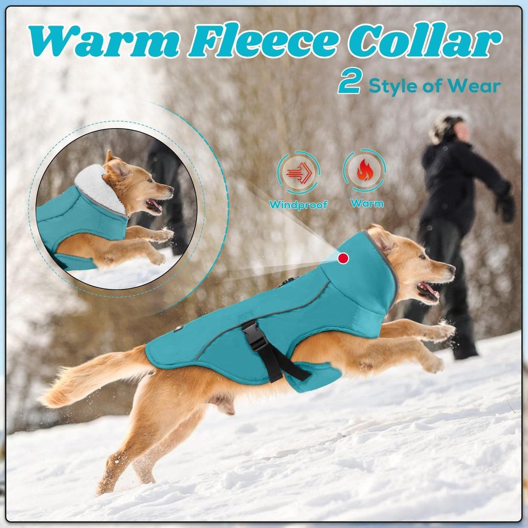 EMUST Hundewintermantel, dicke winddichte Winter-Hundejacke, Haustier-Hundewintermantel für kleine/m