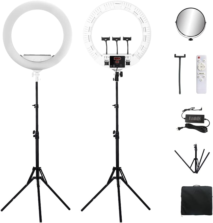 100W 22-Zoll super helles LED digitales Display Ringlicht Kits,Lampe für Make-up Schönheit Nagel Hau