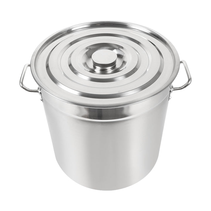 Suppentopf Grosse Kapazität Gastronomie Kochtopf mit Starken Griffen und Deckel Metalldeckel Edelsta