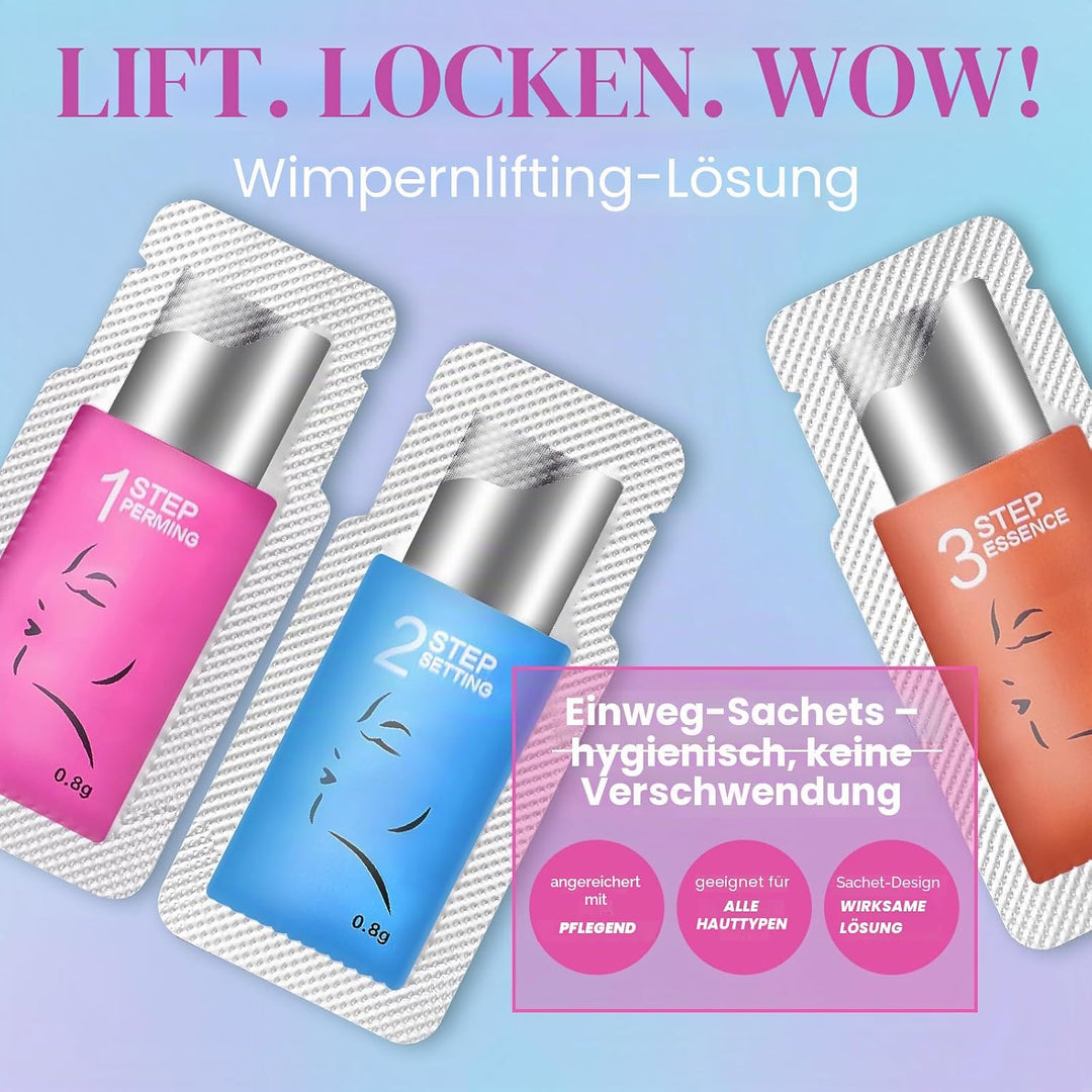 Wimpernlifting Set mit Farbe Schwarz, Lash Lifting Set mit Farbe Schwarz, für Salon und Anfänger(Wim