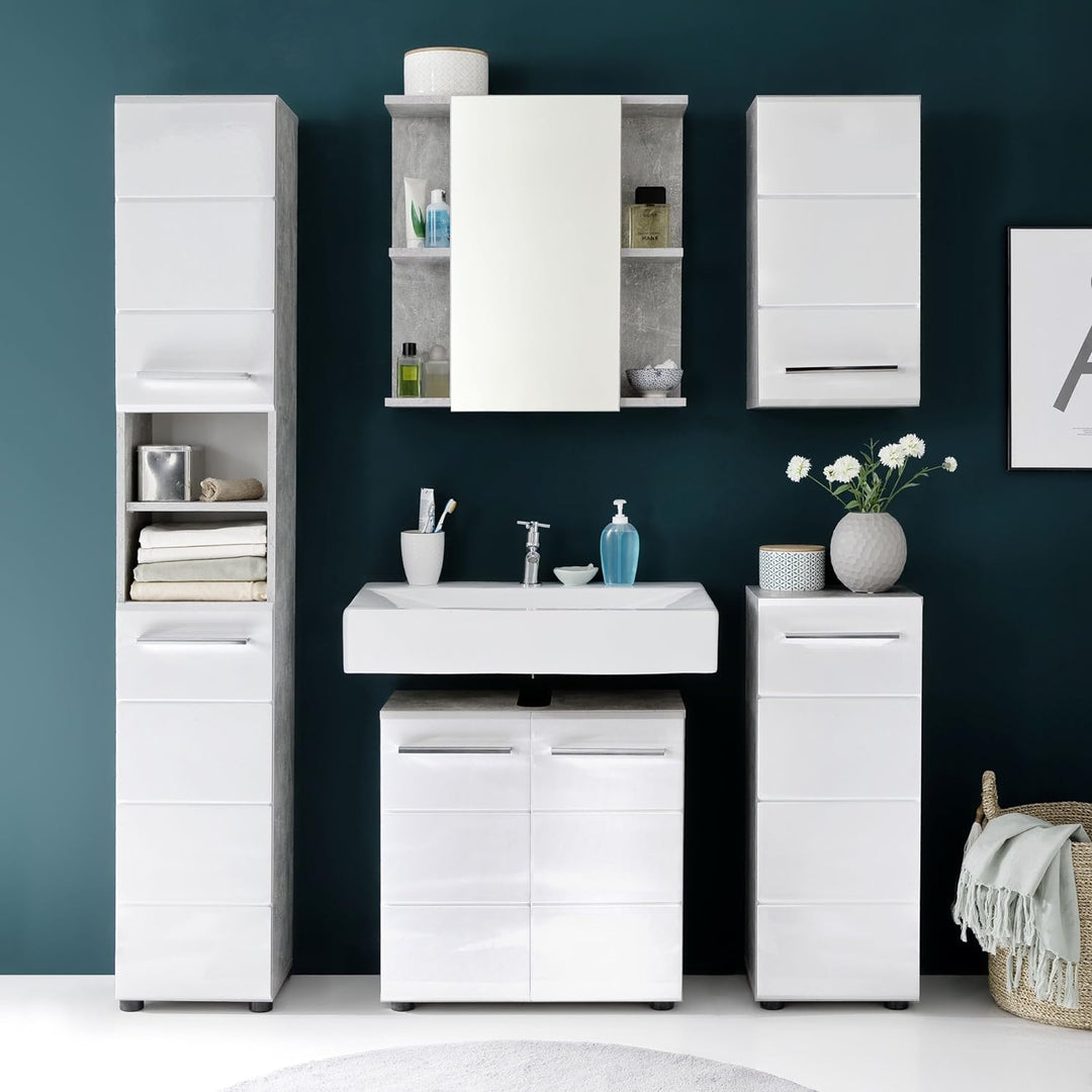 trendteam smart living - Spiegelschrank Spiegel - Badezimmer - Nano - Aufbaumass (BxHxT) 60 x 62 x 2