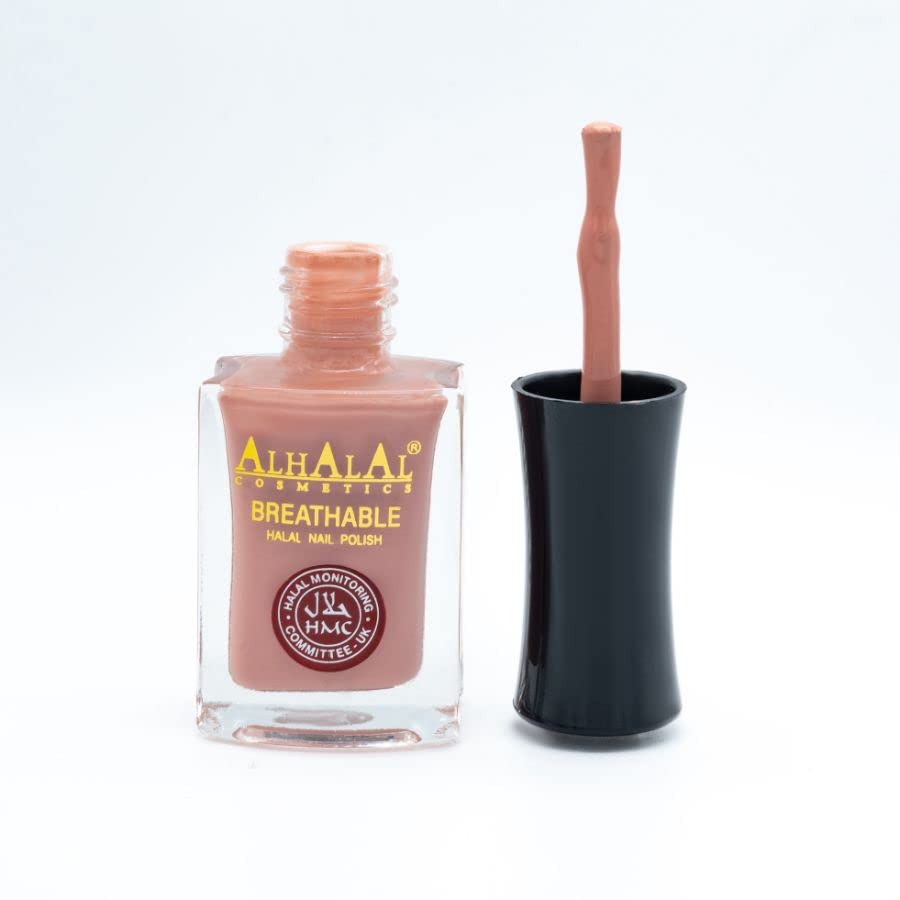 Al Halal-Gel-Nagellack – wasserdurchlässiger roter und weisser Nagellack – glänzendes Finish, vegan