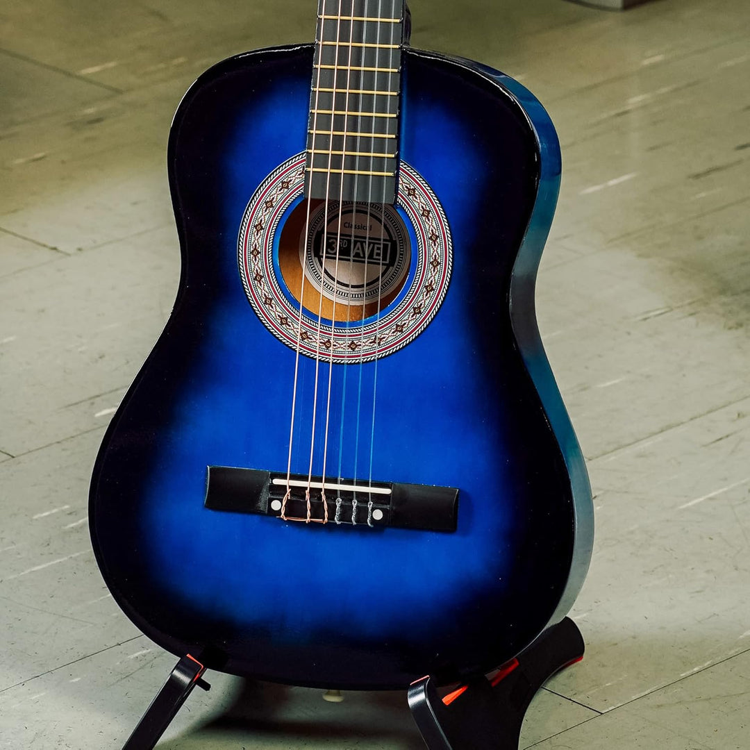 3rd Avenue 1/2 Flamencogitarren-Starterset in Kindergrösse mit Nylonsaiten – mit Tasche, Saiten – in