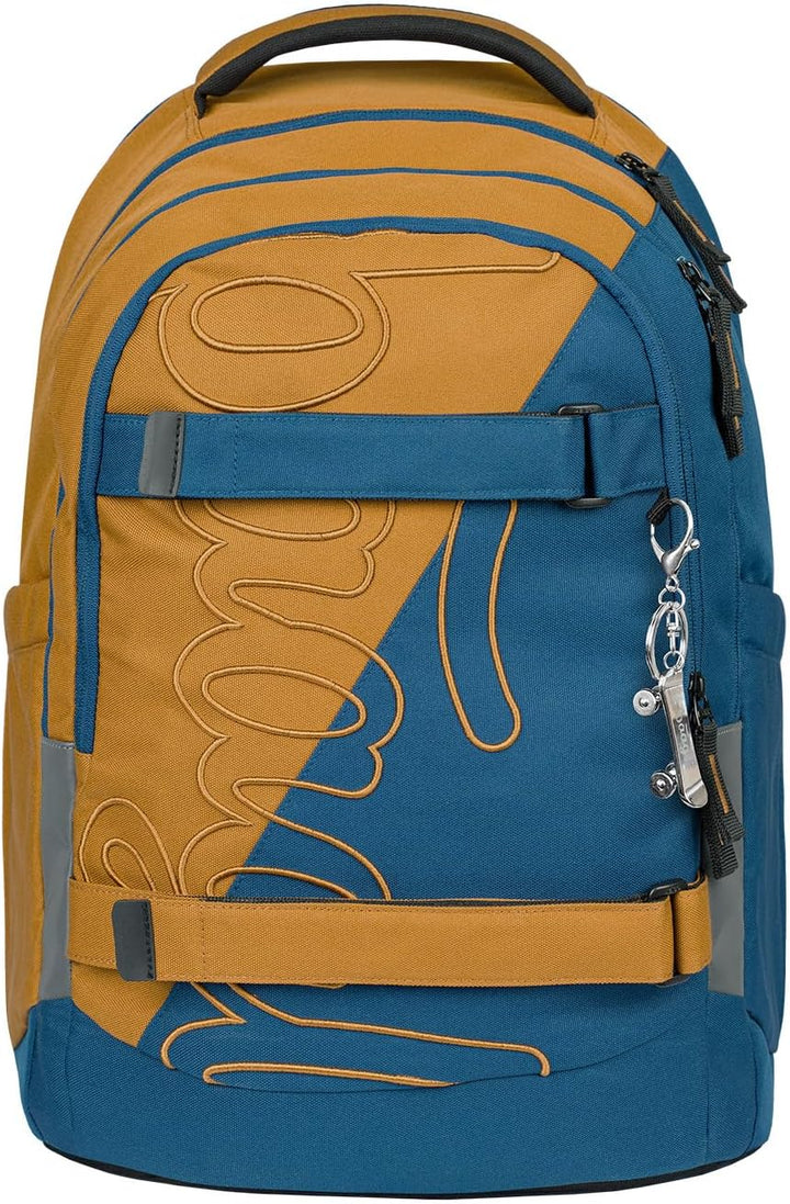 Baagl Schulrucksack für Jungen Mädchen Teenager - Skate Max - Skateboard Rucksack - Kinderrucksack m