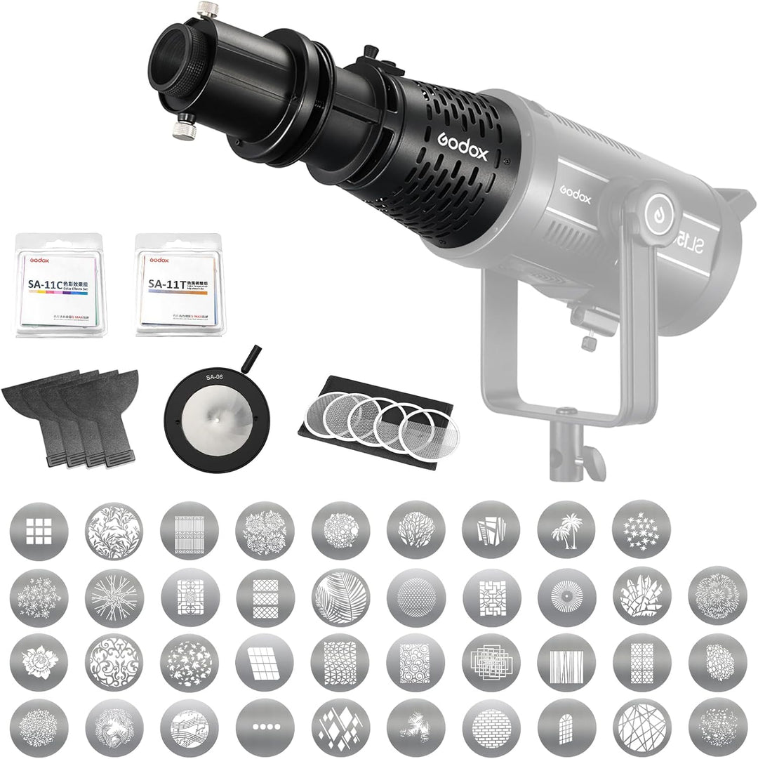 Godox SA-17 Optischer Snoot Bowens Mount Optical Kit mit Godox SA-P,GODOX SA-06,GODOX SA-05,GODOX SA