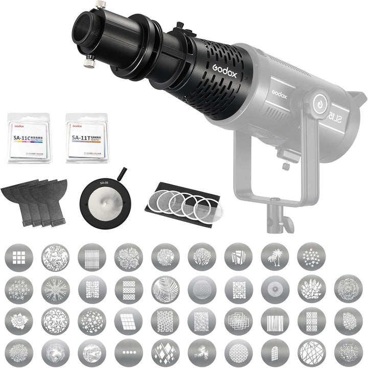 Godox SA-17 Optischer Snoot Bowens Mount Optical Kit mit Godox SA-P,GODOX SA-06,GODOX SA-05,GODOX SA