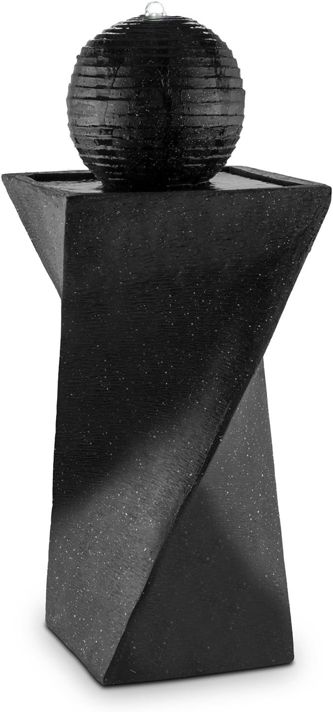 blumfeldt Schönbrunn - Springbrunnen, Gartenbrunnen, Wasserspiel, Kugelbrunnen, Solar, 8 St. Akku-Be