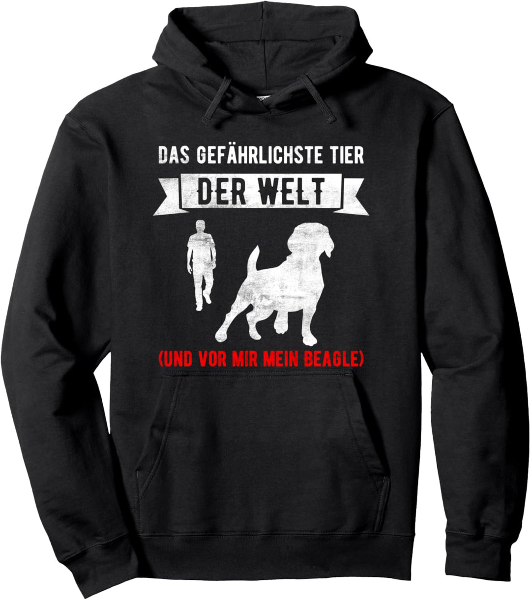 Beagle Spruch Das gefährlichste Tier der Welt Hunde Witz Pullover Hoodie