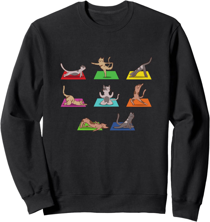 Katzen Yoga Outfit Damen Meditation Namaste Zen Deko Om Cat Sweatshirt