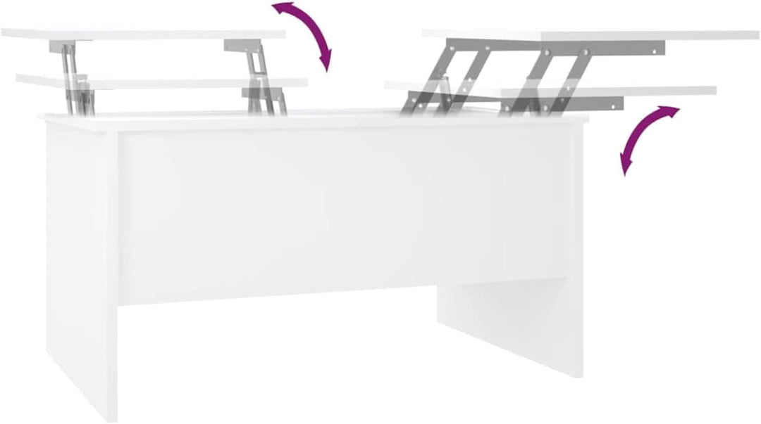Tidyard Couchtisch mit Verstellbare Tischplatte, Höhenverstellbarer Couchtisch,Kaffeetisch Sofatisch