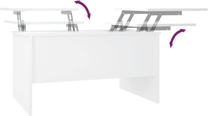 Tidyard Couchtisch mit Verstellbare Tischplatte, Höhenverstellbarer Couchtisch,Kaffeetisch Sofatisch
