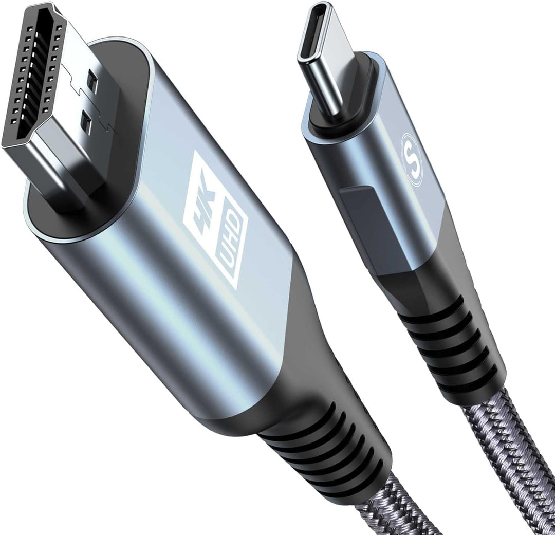 AviBrex USB C auf HDMI Kabel 4K 3M,USB Typ C zu HDMI 4K UHD Kabel Geflochten(Thunderbolt 5/4/3 Adapt