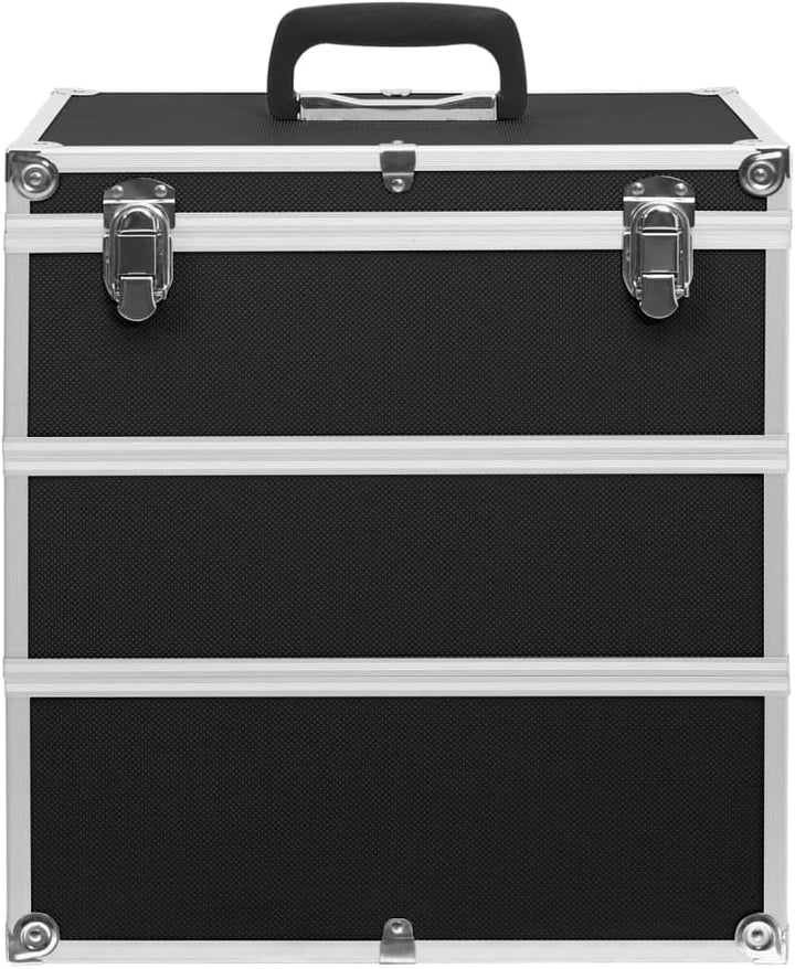 vidaXL Kosmetikkoffer 37x24x40cm Schminkkoffer Schmuckkoffer mehrere Auswahl Schwarz, Schwarz