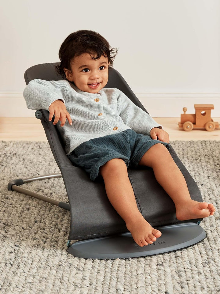 BabyBjörn Babywippe Bliss, Gewebt, Klassische Steppung ,Anthrazitgrau