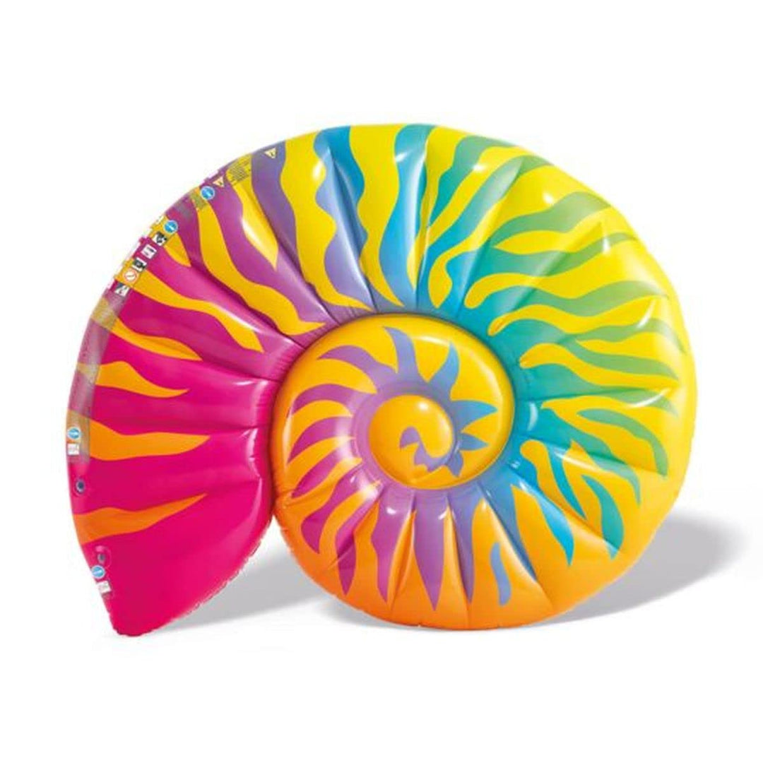 Intex 58791EU - Aufblasbare Luftmatratze Muschel, Vinyl, Mehrfarbig, 157x127x25 cm