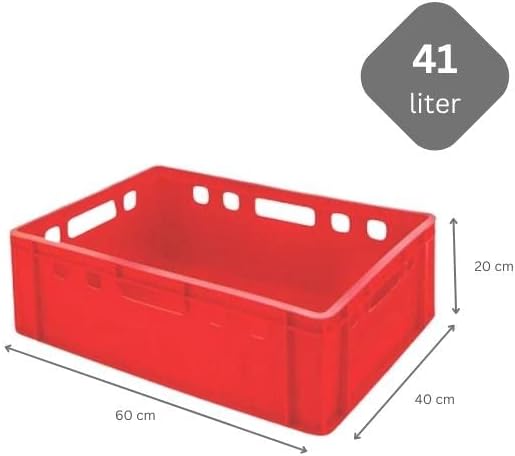 PROREGAL CHEFGASTRO SuperSparSet 5x Eurobehälter Fleischerkasten E2 | HxBxT 20x40x60cm | 41 Liter |
