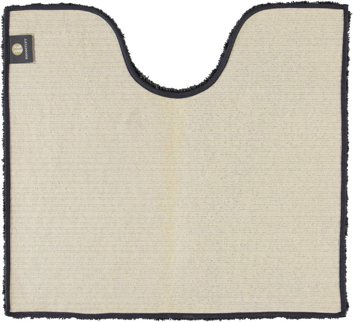 Rhomtuft Badteppiche Square Zinn - 02 Toilettenvorlage mit Ausschnitt 55x60 cm, Toilettenvorlage mit