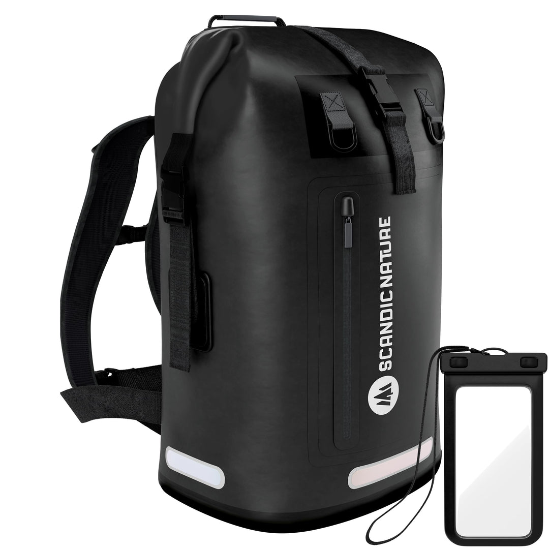 PIONEER wasserdichter Rucksack mit Rolltop Verschluss 35L 55L schwarz gelb oliv-grün - extra robust