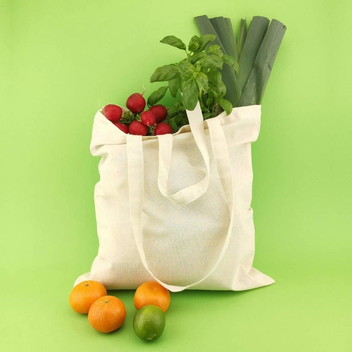 IDEA HOME Baumwolltasche 38x42cm- Jutebeutel Gross - Stoffbeutel Unbedruckt, Personalisierung Möglic