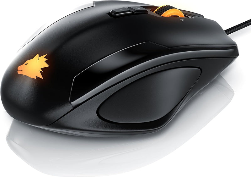 Titanwolf - Gaming Optical Mouse mit 12 programmierbare Tasten - Maus mit 10800 DPI Abtastrate - Hig
