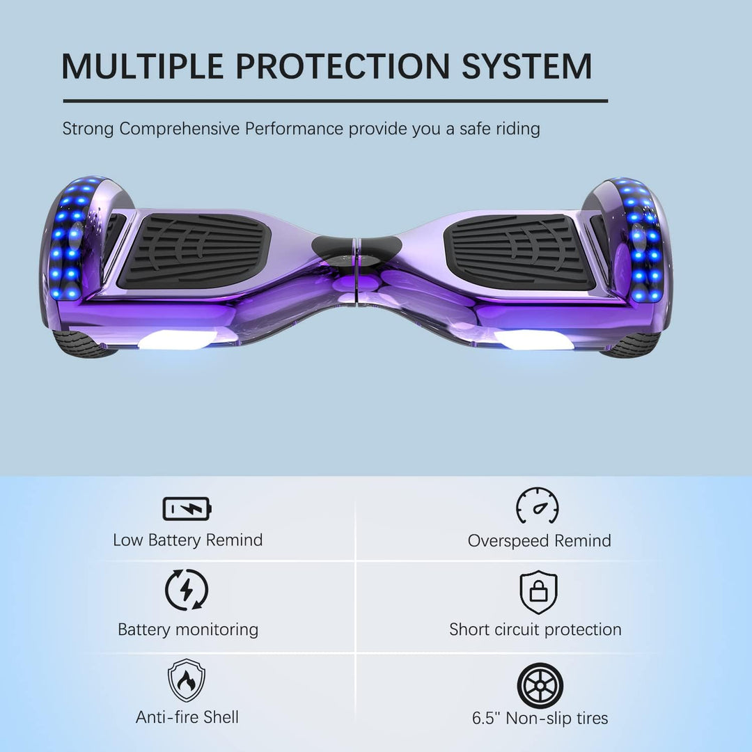 RCB Hoverboards mit Sitz Hoverkart komplett für Kinder, Skateboard mit Set, Hoverboards mit LED Lich