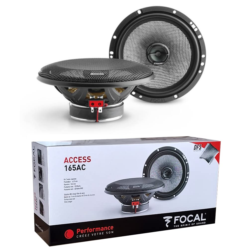 2 Lautsprecher Focal Access 165AC 165 AC koaxial 2 Wege 16,5 cm 165 mm 6,5" Durchmesser 60 watt rms