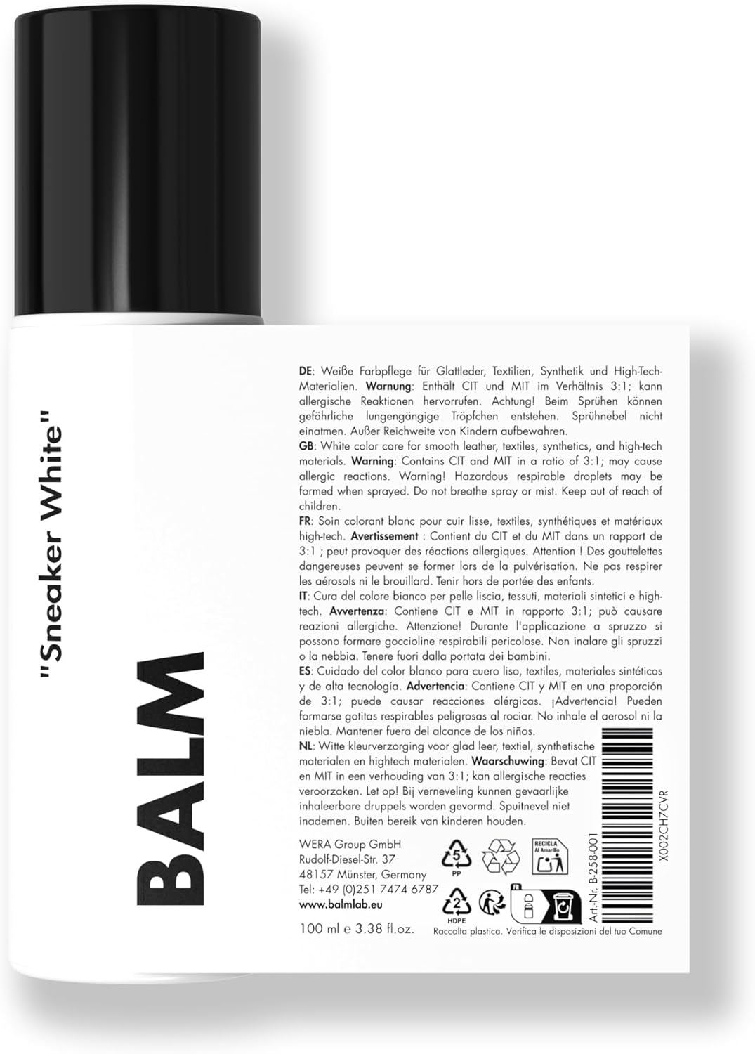 BALM Schuhputzsets – Premium Sneaker Reiniger & Schuhpflegeset für Leder, Textil, Suede, Nubuk etc –
