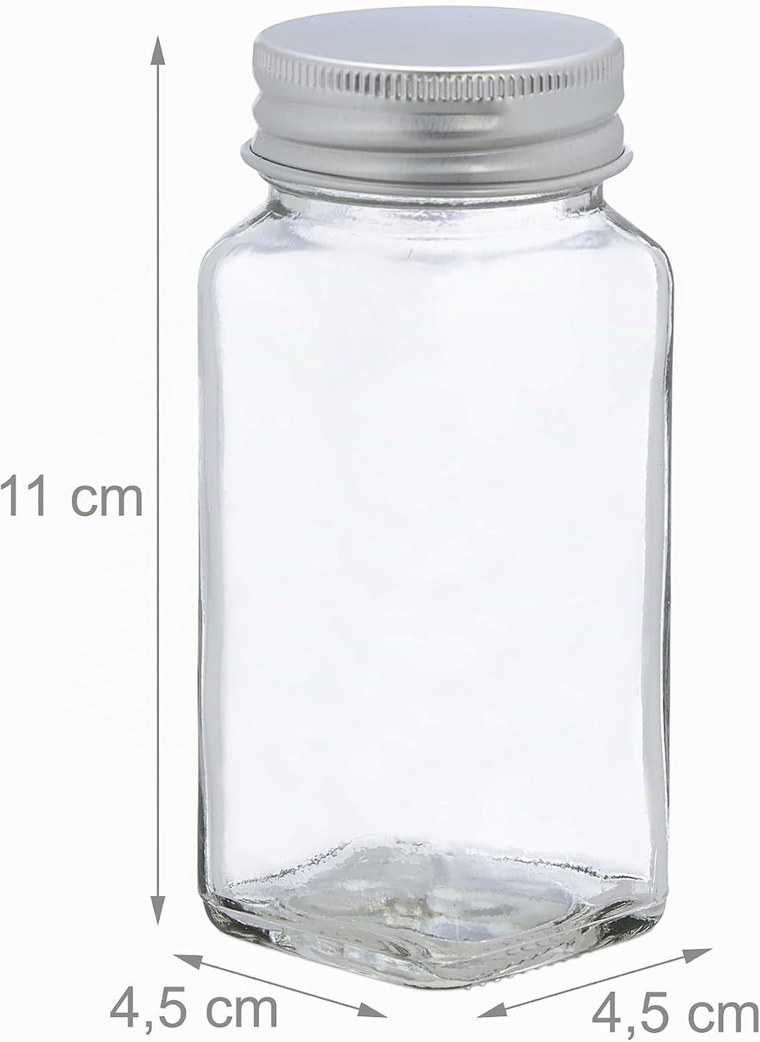 Relaxdays Gewürzgläser 36er Set, Streueinsatz, Gewürzdosen Glas, 120ml, inkl. Etiketten, Stift &amp; Tri