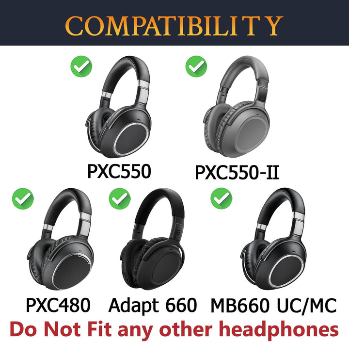 SOULWIT Lammfell Ersatzpolster Ersatz Ohrpolster für Sennheiser PXC480, PXC550, PXC 550-II, MB660 UC