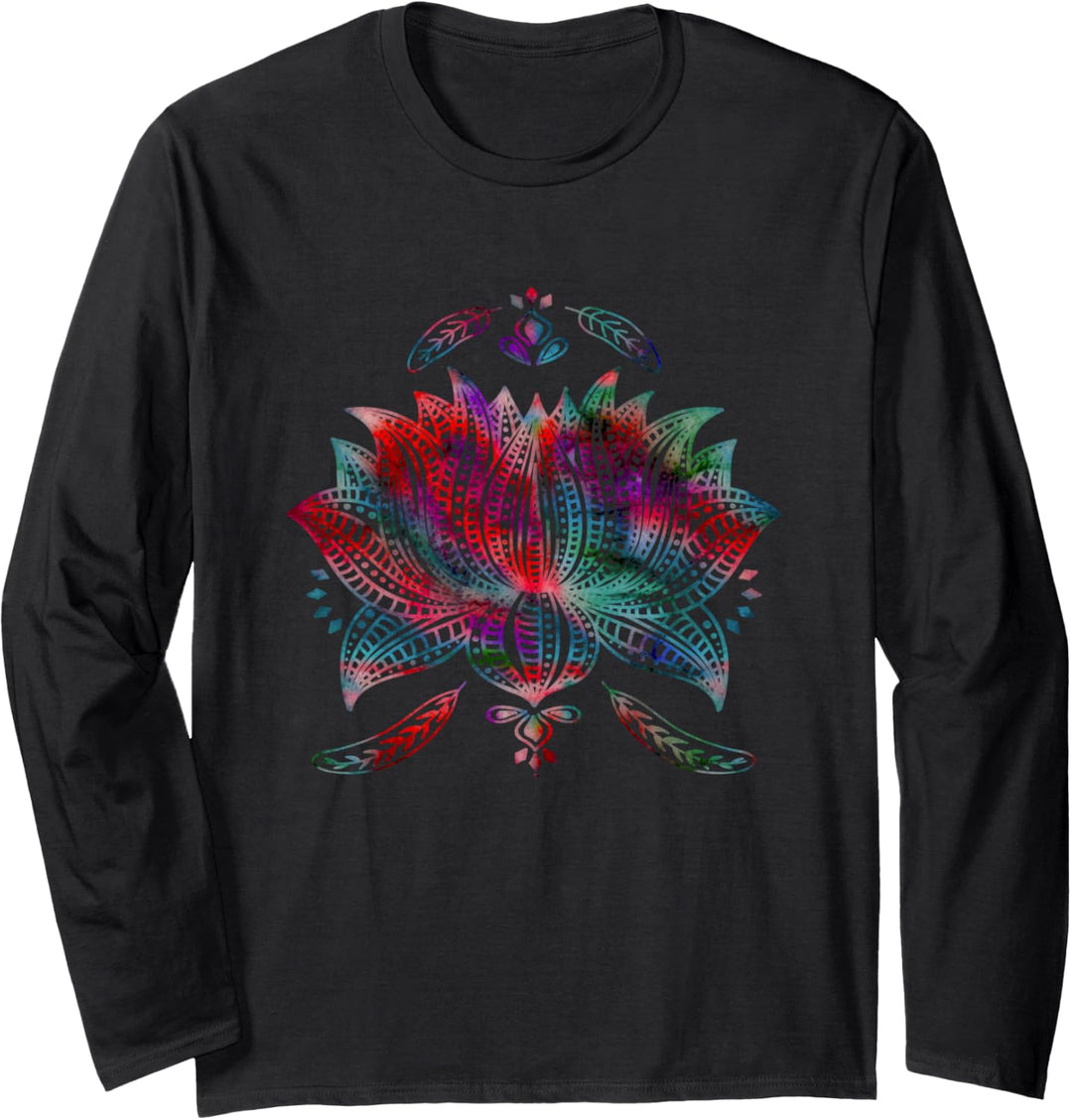 Lotus Flower Workout Meditation Langarmshirt