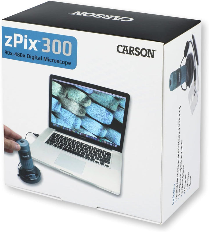 Carson zPix 300 USB-Digitalmikroskop mit Foto- und Videofunktion (MM-940), zPix