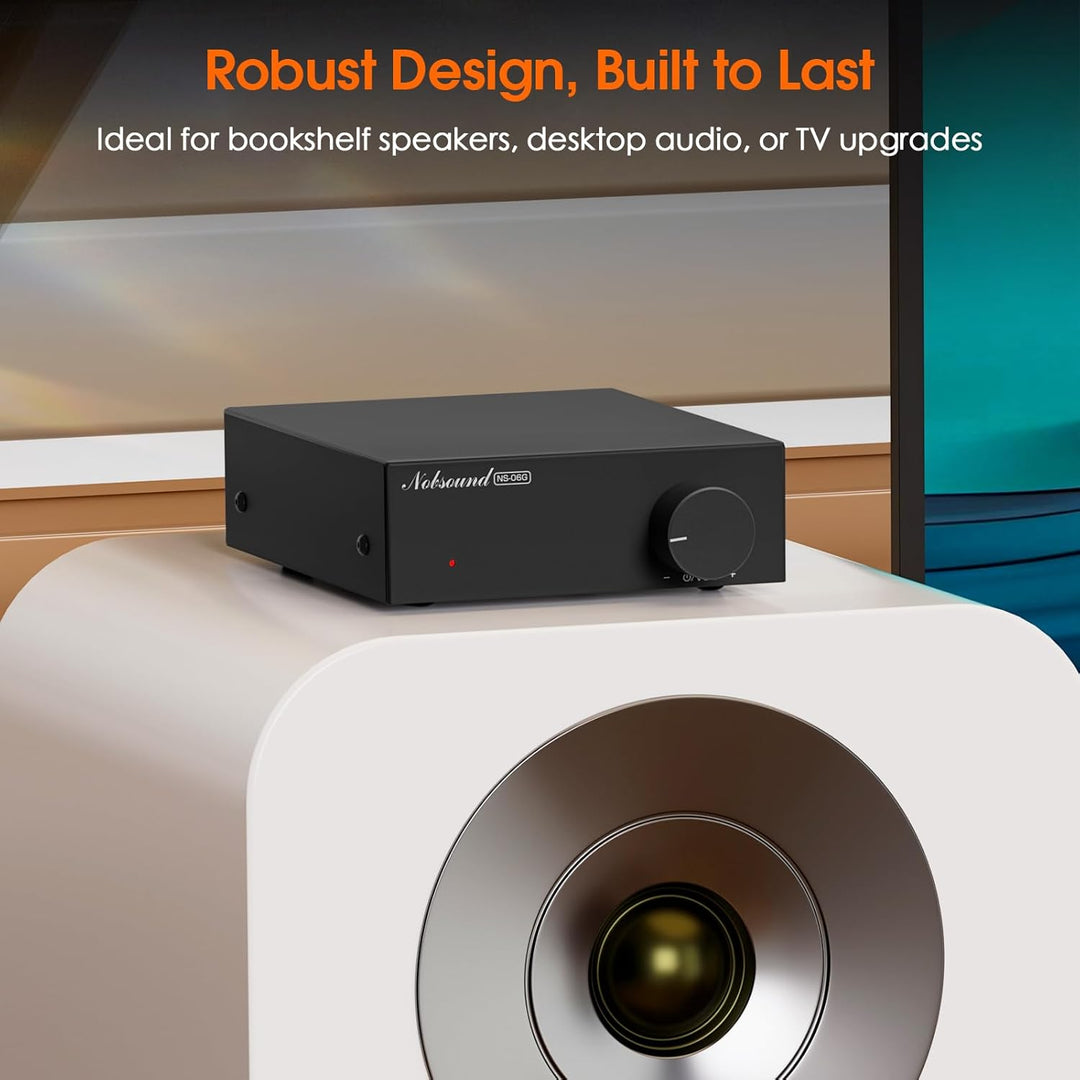 Nobsound 2-Kanal Mini Stereo Verstärker: 60Wx2 HiFi Klasse D Amplifier mit TPA3116 und 19V Netzteil