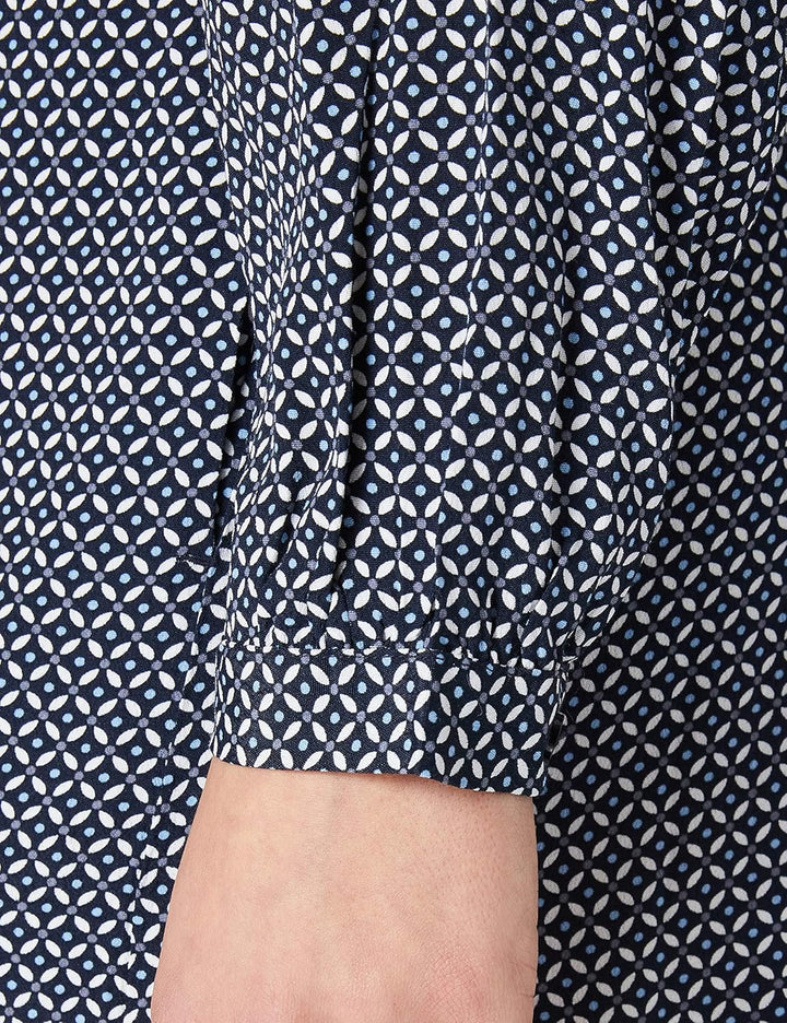 TOM TAILOR Damen Kleid 40 26428 - Navy Geometrical Design, 40 26428 - Navy Geometrical Design