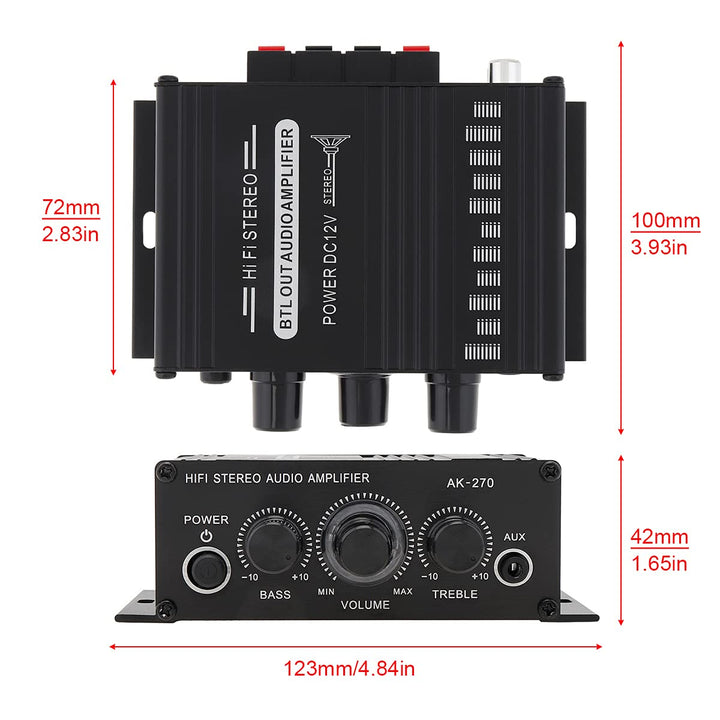 Leistungsverstärker Audio Karaoke Heimkino-Verstärker 2-Kanal Klasse D Verstärker USB/SD AUX Eingang