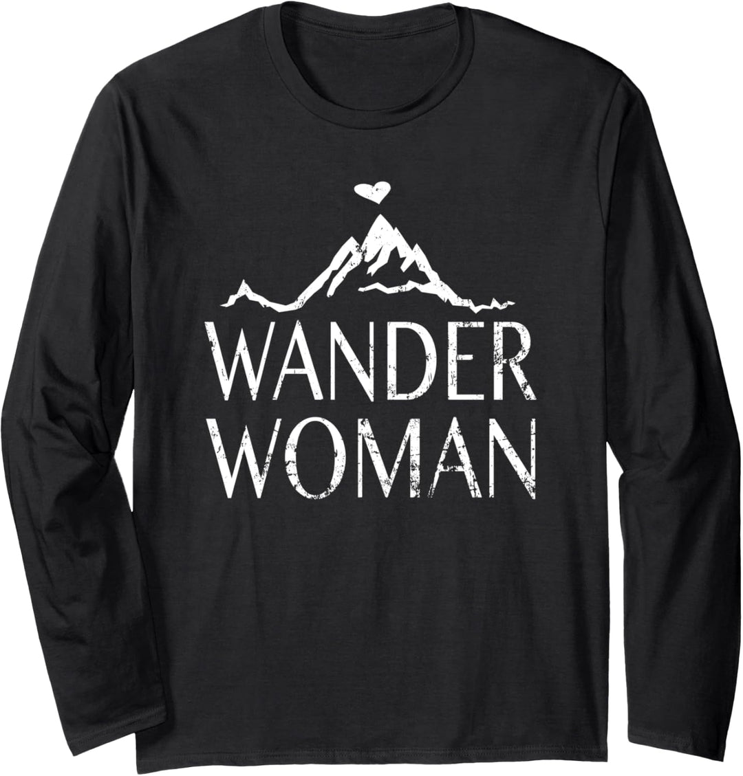 Wander Woman - Alpenherz Berge Gebirge Alpen Herz Trekking Langarmshirt