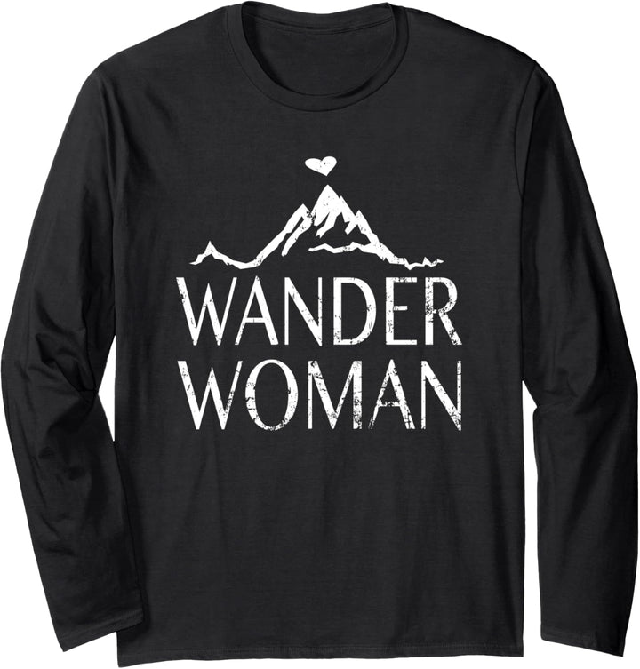 Wander Woman - Alpenherz Berge Gebirge Alpen Herz Trekking Langarmshirt