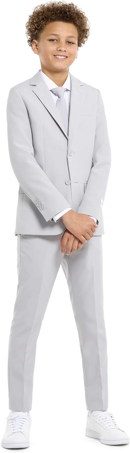 OppoSuits Einfarbiger Anzug für Teenager-Jungen in Glorious Green - Abschlussball- und Hochzeitsfeie