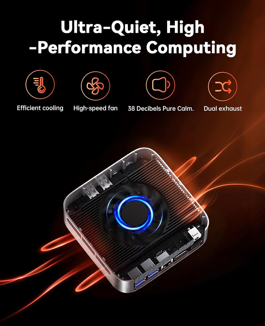 ACEMAGIC M1 Mini PC, AMD Ryzen 7 6800H (8C/16T, bis zu 4.7GHz), 32GB LPDDR5 6400MT/s 1TB NVME SSD Mi