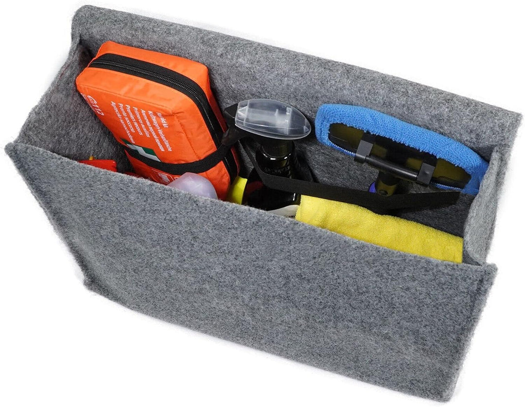 M MOTOS Auto Kofferraumtasche Filz Kfz Kofferraum Organizer für Werkzeug & Autopflege