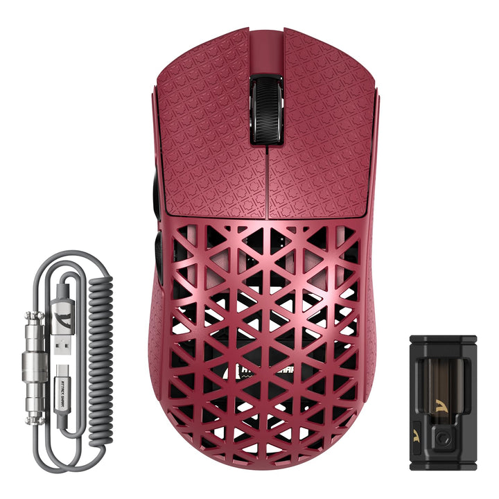 ATTACK SHARK R5 Ultra Carbonfaser Gaming-Maus, 39g Superlight, 8000Hz Kabellose Mouse, 42000 DPI, PA