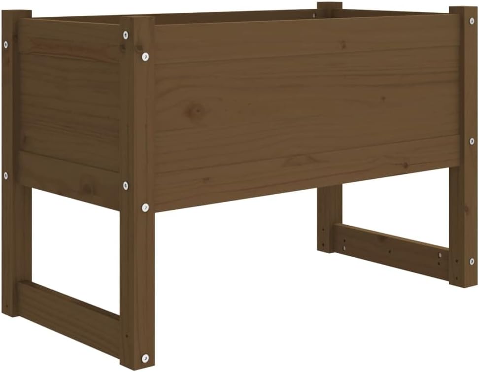 homiuse Pflanzkübel Honigbraun 78x40x52 cm Massivholz KieferHochbeet Blumentopf Gross PflanzküBel Gr