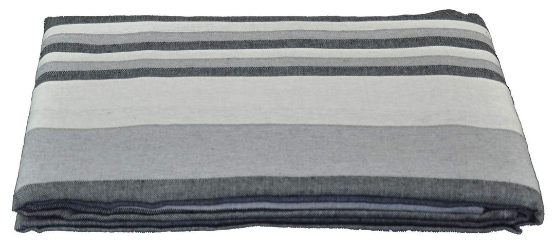 Kiara gestreifte Bettdecken Sofa Handtuchmöbel cm 260x260 - GRIGIO, Grigio