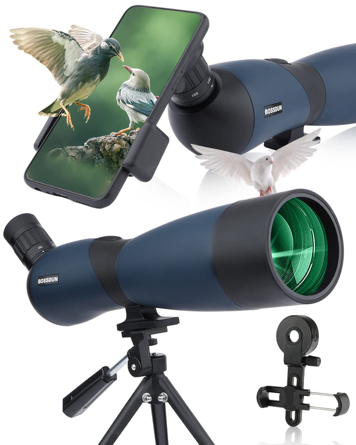 25-75x70 HD Spektiv Sportschützen mit Stativ- und Smartphone-Adapter, Zoom Bak4 Prism FMC Lens 45-Gr