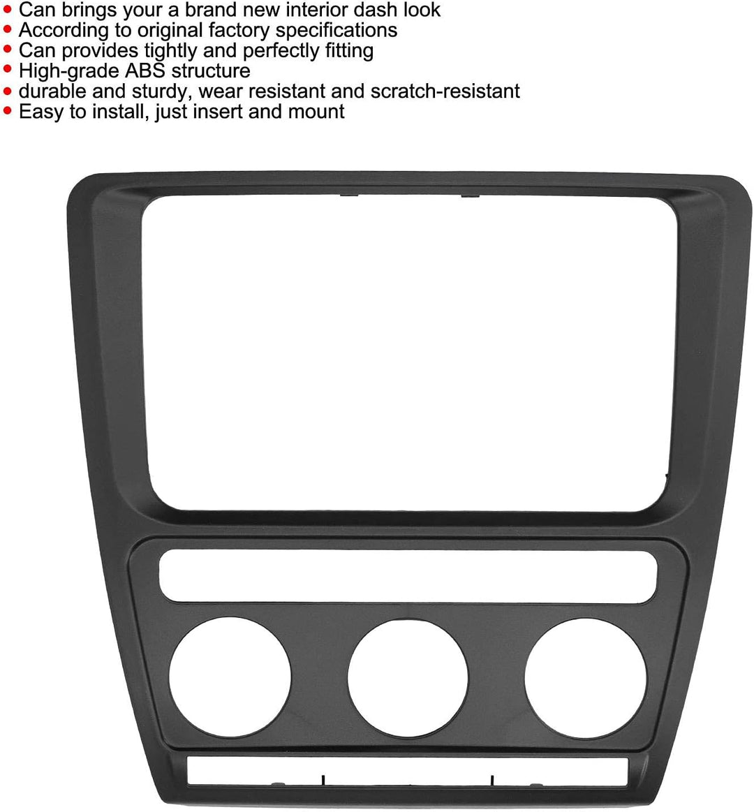 Yctze Double Din Radio Stereo Dash Installationsverkleidungssatz, 2 Din GPS-Panel-Rahmen Passend für