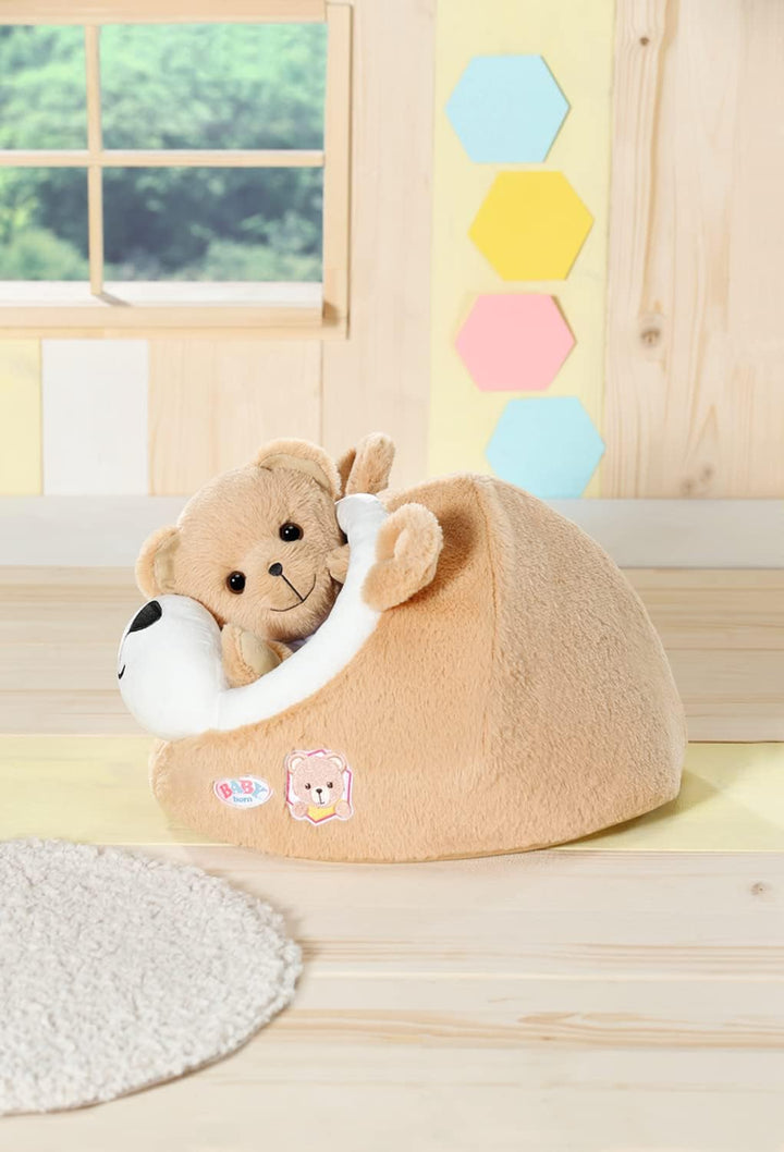 BABY born Bärenhöhle, Kuschelhöhle für Teddybären aus weichem Plüsch in Teddyform mit Ohren, 836927