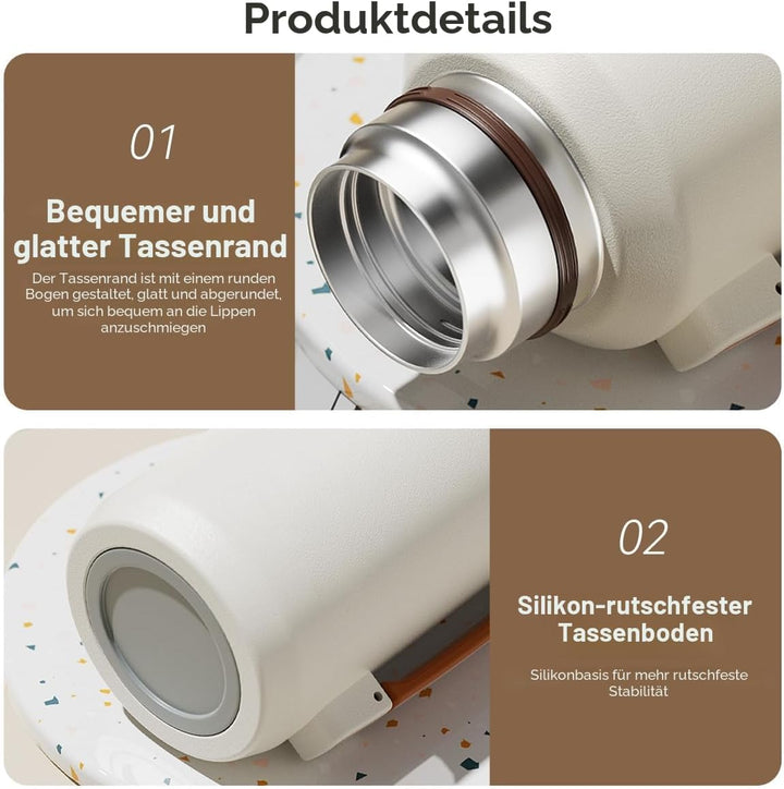 Simcat Vakuumisolierte Wasserflasche aus 316 Edelstahl, Thermoflasche (hält 24 Stunden), Reisebecher