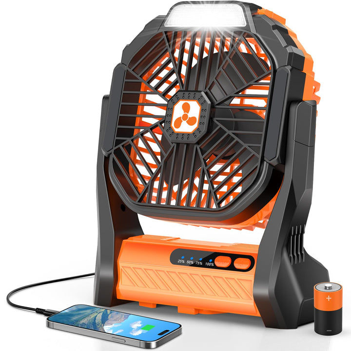 PEBEST Batteriebetriebener Ventilator 20000mAh Kabellos, Wiederaufladbarer Tragbarer Ventilator mit
