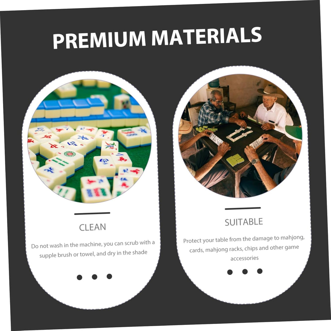 TOYANDONA Mahjong Tischdecke Party Tischläufer Karten Spielunterlage Mahjong Tischset Tischwäsche Sc