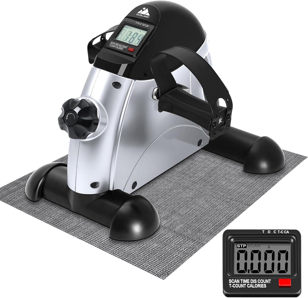 EVOLAND Heimtrainer Mini Fitnessbike, Arm und Beintrainer Pedaltrainer mit LCD Display, Hometrainer
